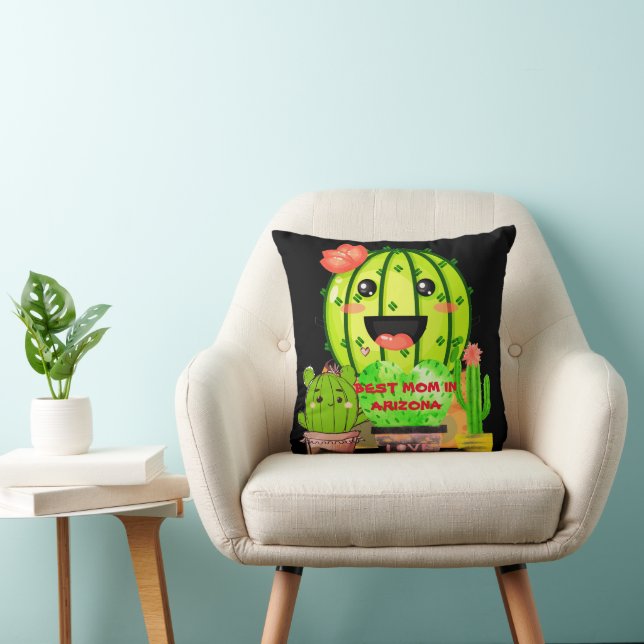 Beste Mama in Arizona Mütterliches Geschenk schwar Kissen (Stuhl )