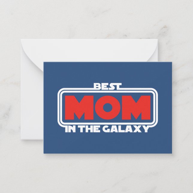 Beste Mama in der Galaxie Mitteilungskarte (Vorderseite)