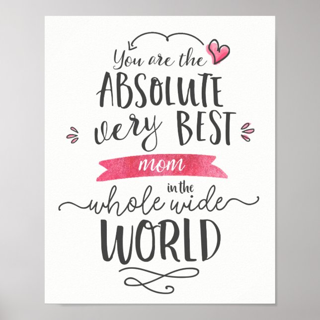Beste Mama in der ganzen Welt Poster (Vorne)