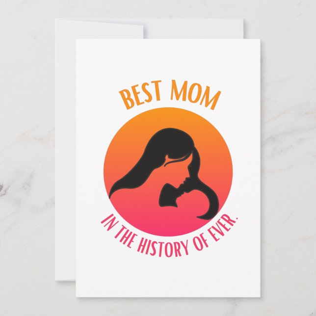 Beste Mama in der Geschichte des T - Shirt Einladung (Vorderseite)
