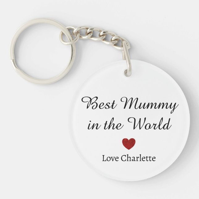 Beste Mama in der Welt - Geschenk für Mama Schlüsselanhänger (Vorderseite)