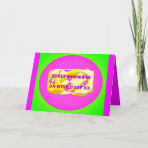 Beste Mama in der Welt sehr bunt Design Text    Karte