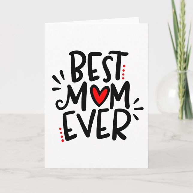 Beste Mama je, 12x18 Dankeskarte (Vorderseite)