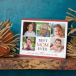 Beste Mama je 5 Fotos Muttertag Fotoplatte<br><div class="desc">Geben Sie Ihrer Mutter dieses elegante Foto mit 5 Bildern und dem Text "Beste Mama je". Benutzerdefinierter Text,  ganz unten,  erlaubt das Hinzufügen von Namen. Das Design ist mit einer bordeauxroten Farbe versehen.</div>
