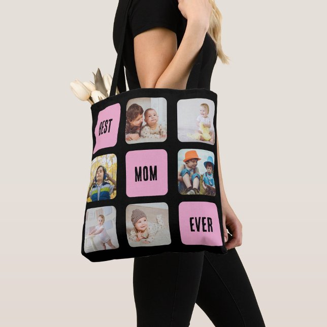 Beste Mama je 6 benutzerdefinierte FotoCollage auf Tasche (Von Creator hochgeladen)