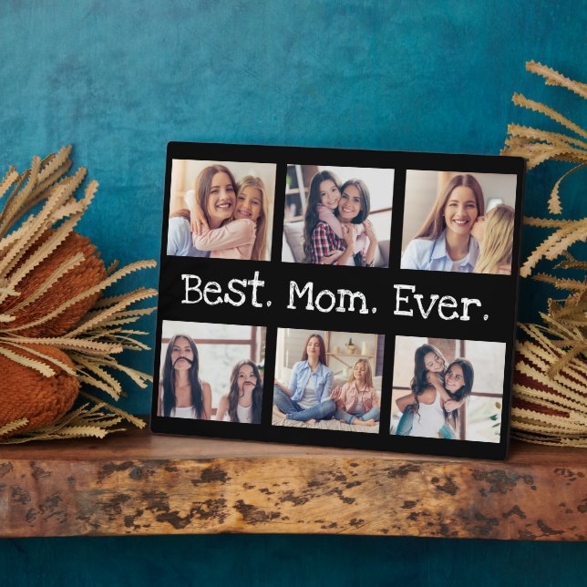 Beste Mama je 6 Foto Collage Personalisiert Spaß Fotoplatte (Seite)