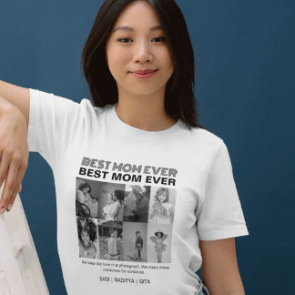 Beste Mama je 8 benutzerdefiniertes Schwarz-Weiß-F T-Shirt