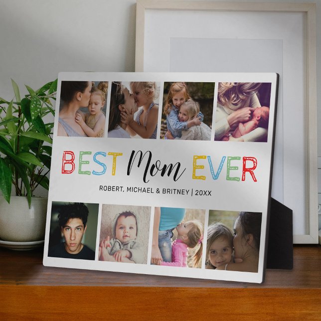 Beste Mama je 8 Foto Collage Plaque Fotoplatte (Von Creator hochgeladen)