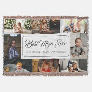 Beste Mama je benutzerdefiniert 8 FotoCollage Decke