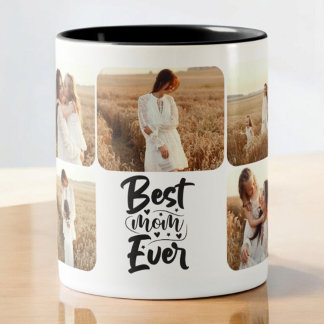 Beste Mama je benutzerdefinierte Foto-Tasse Zweifarbige Tasse