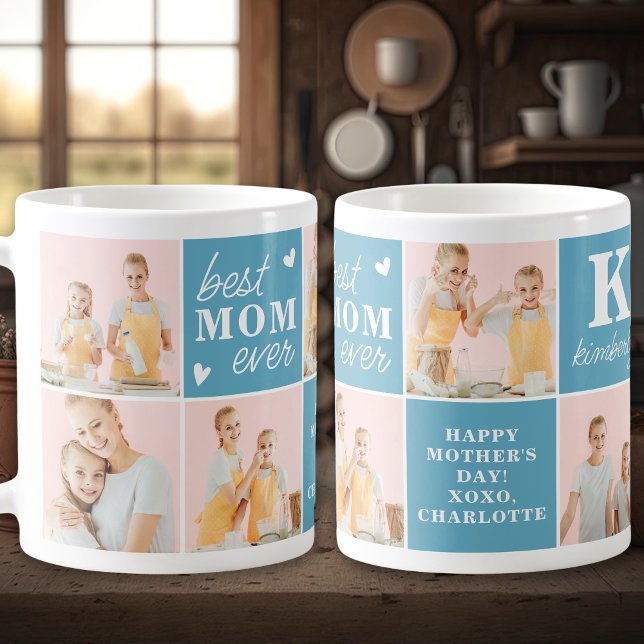 Beste MAMA je benutzerdefinierten 7 Fotocollage Mu Kaffeetasse (Von Creator hochgeladen)