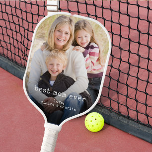 Beste Mama je benutzerdefiniertes Foto Pickleball Schläger