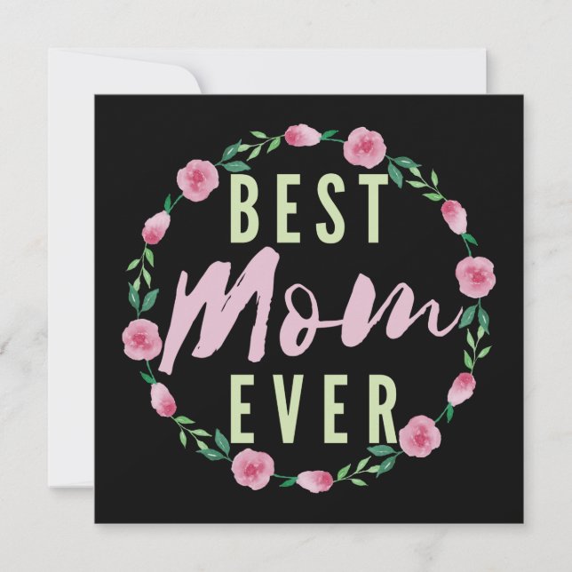 BESTE MAMA JE - BEST FLORIST MUTTER KARTE (Vorderseite)