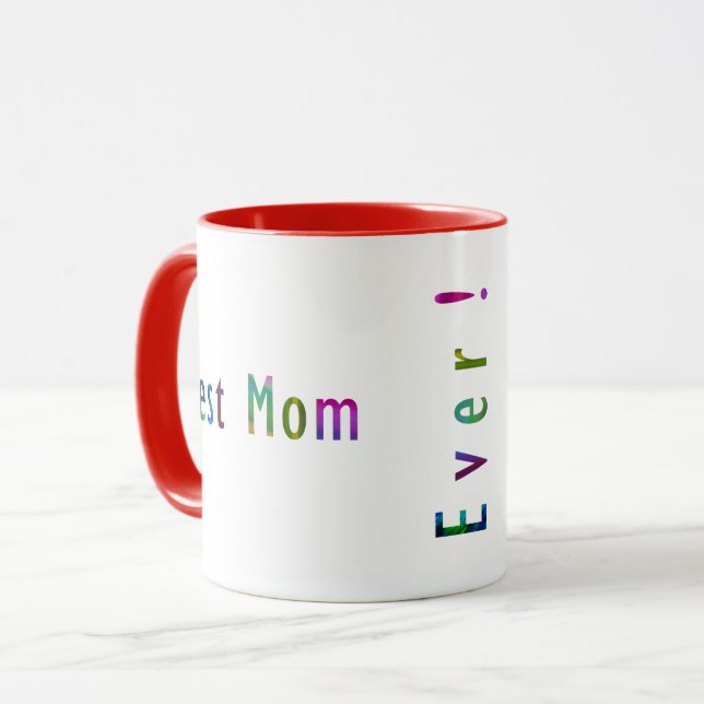 Beste Mama je, Bester Vater je in Fun Frühlingsfar Tasse (Vorderseite Links)