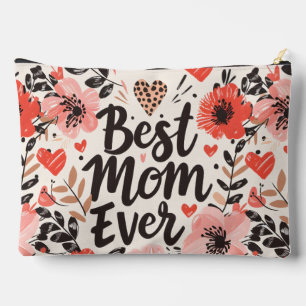 Beste Mama je Blume große Zubehörtasche