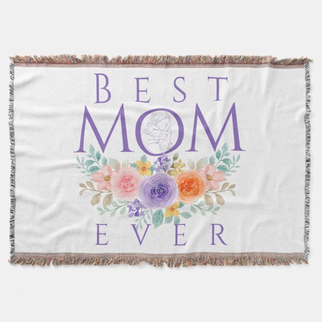 Beste Mama je Blume, Muttertagsangebot Decke (Vorderseite)