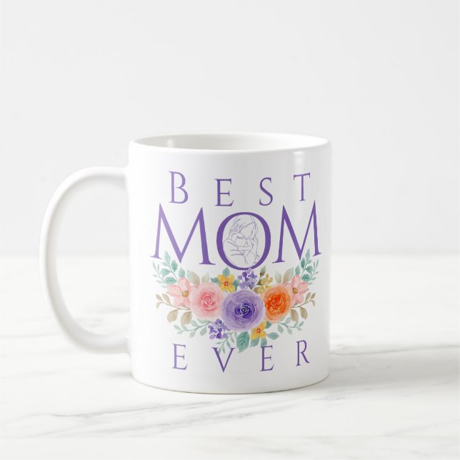 Beste Mama je Blume, Muttertagsangebot Kaffeetasse (Links)