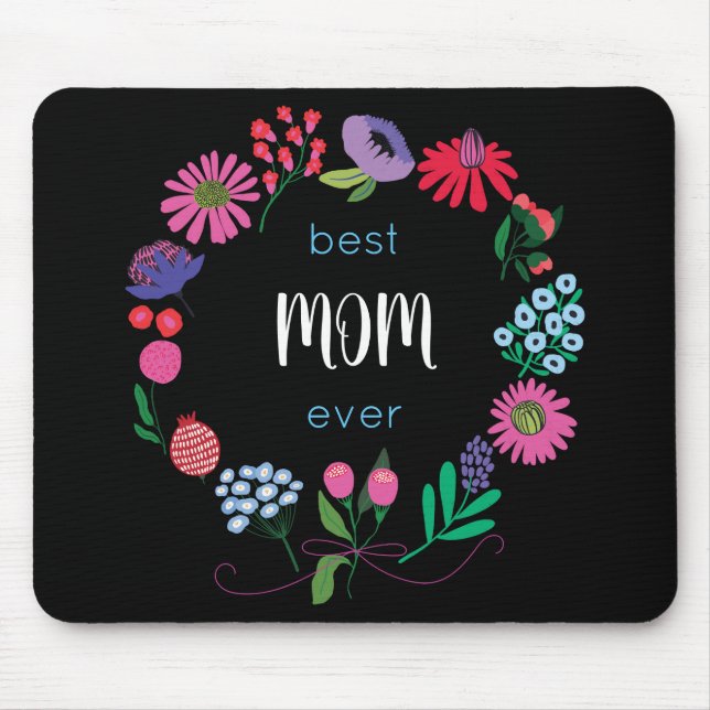 Beste Mama je Blume Wraath Mouse Pad Mousepad (Vorne)