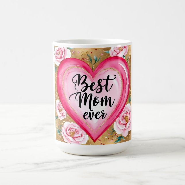 "Beste Mama je" Blumencoffee Tasse - Mutter (Mittel)