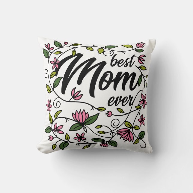 Beste Mama je Blumenkissen Kissen (Vorderseite)
