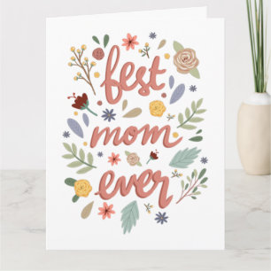 Beste Mama je Blumenmüttertag Karte