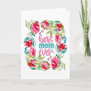 Beste Mama je Blumenmüttertag Karte