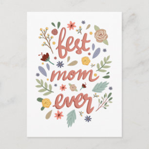 Beste Mama je Blumenmüttertag Postkarte