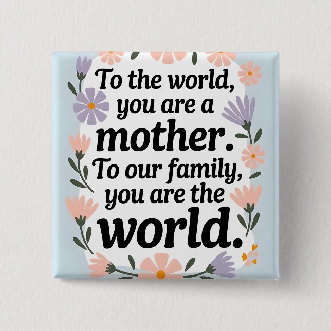 Beste Mama je Blumenmüttertagsangebot Button (Vorderseite)