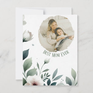 Beste Mama je - Blumenpastelkarte für Mama Karte
