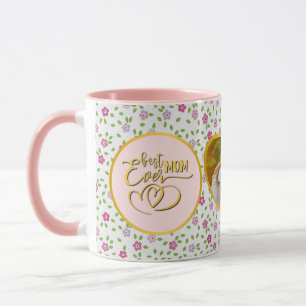 Beste Mama je Blumenstrauß Foto Muttertag Tasse