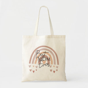 Beste Mama je Boho Rainbow & Hearts Tragetasche
