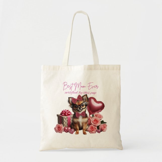 Beste Mama je Chihuahua-Welpe Tragetasche (Vorne)
