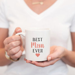 Beste Mama je Coral Script Mütter Tag Kaffeetasse