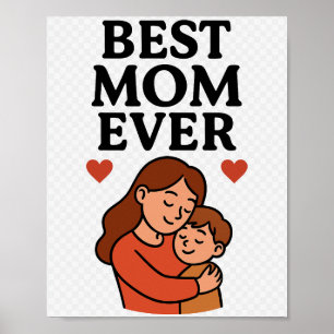 Beste Mama je dekoratives Poster für Mama