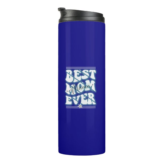Beste Mama je Design Zwei-Tone-Kaffee-Tasse Thermosbecher (Nach rechts gedreht)