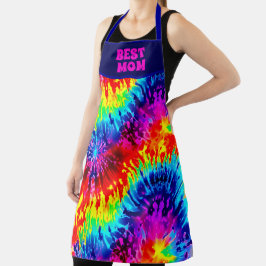 "BESTE MAMA JE" DYNAMISCHES FARBDESIGN MIT KRAWATT SCHÜRZE