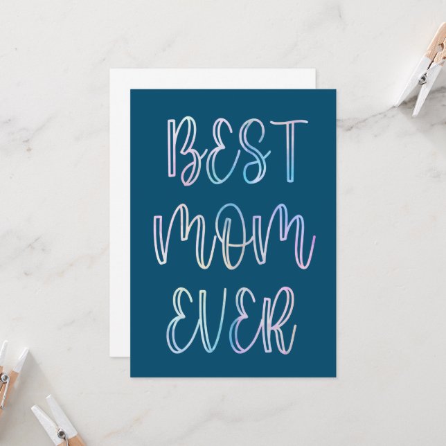 Beste Mama je Einladung (Vorderseite/Rückseite Beispiel)