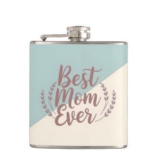 Beste Mama je - Elegante Minze und Creme-Design Flachmann