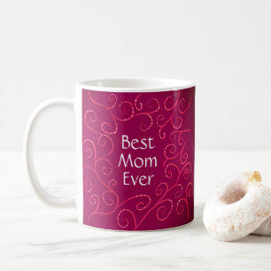 Beste Mama je elegante rosa Wirbel modern Kaffeetasse