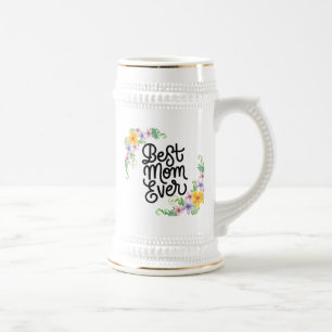 Beste Mama je farbenfroh Bierglas