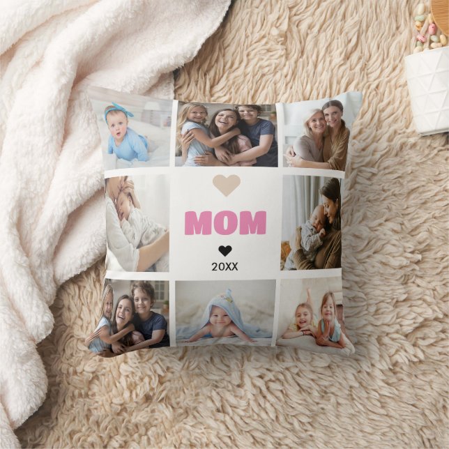 Beste Mama je Foto Collage Keepake Kissen (Decke)