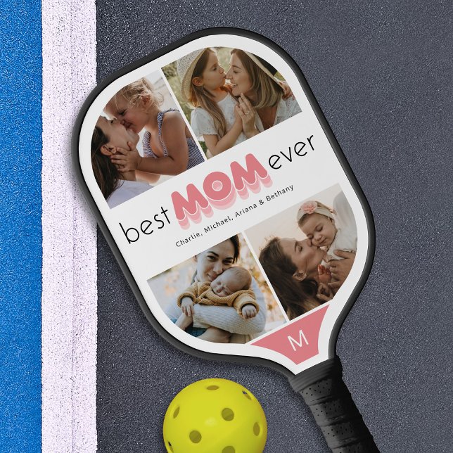 Beste Mama je Foto Collage Pickleball Paddel Pickleball Schläger (Von Creator hochgeladen)