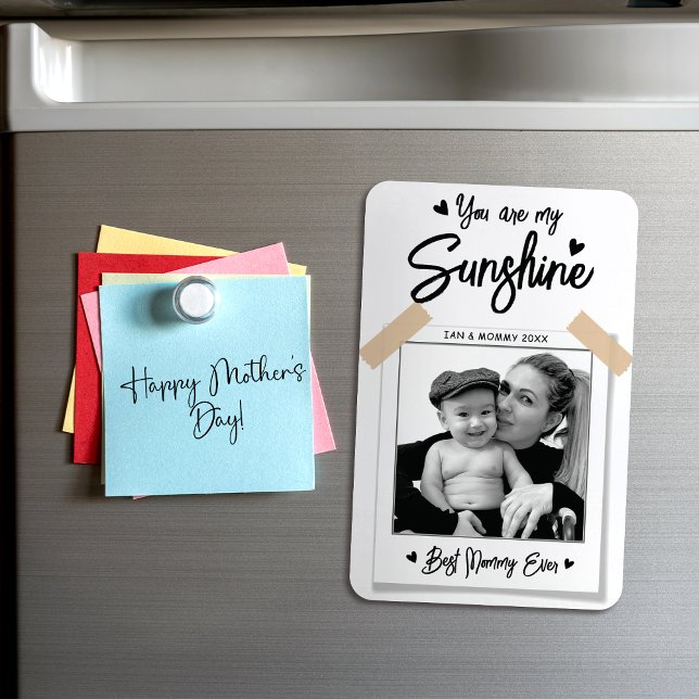 Beste Mama je Foto Muttertagsgeschenk Magnet (Von Creator hochgeladen)