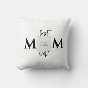 Beste Mama je Foto und Muttertag im Text Kissen
