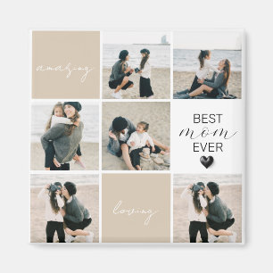 Beste Mama je FotoCollage Mocha Magnet