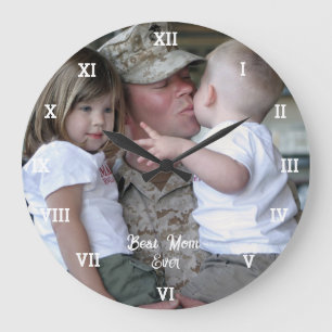 Beste Mama je Fotomaterial erstellen Große Wanduhr