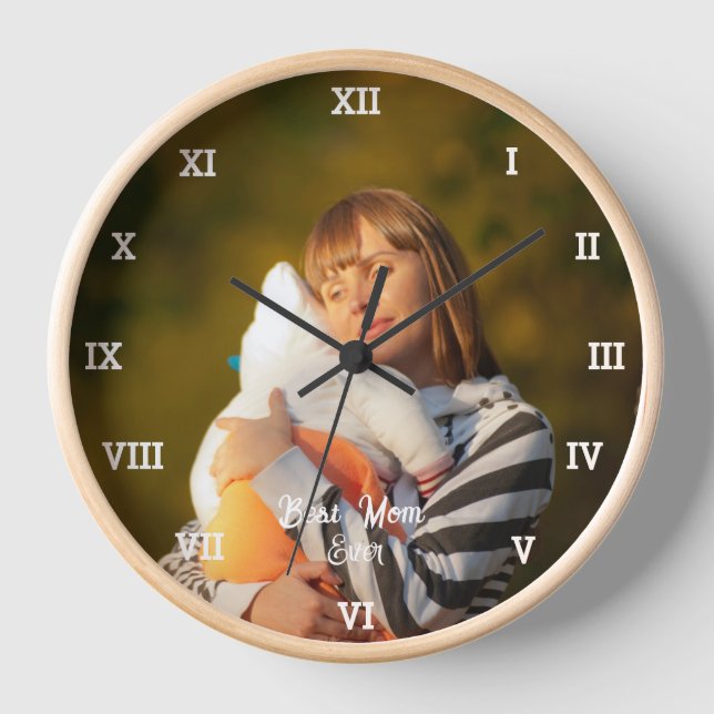 Beste Mama je Fotomaterial erstellen Uhr (Vorderseite)