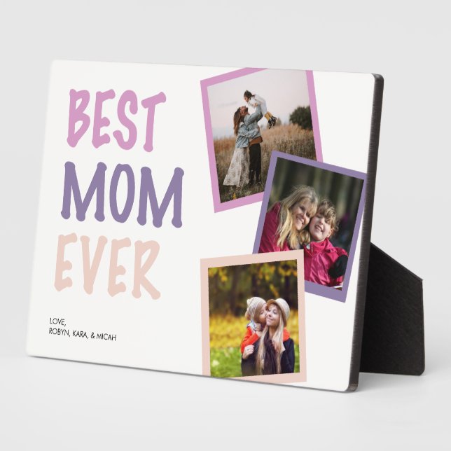 Beste Mama je Fotomaterial Personalisierte Pastete Fotoplatte (Seite)