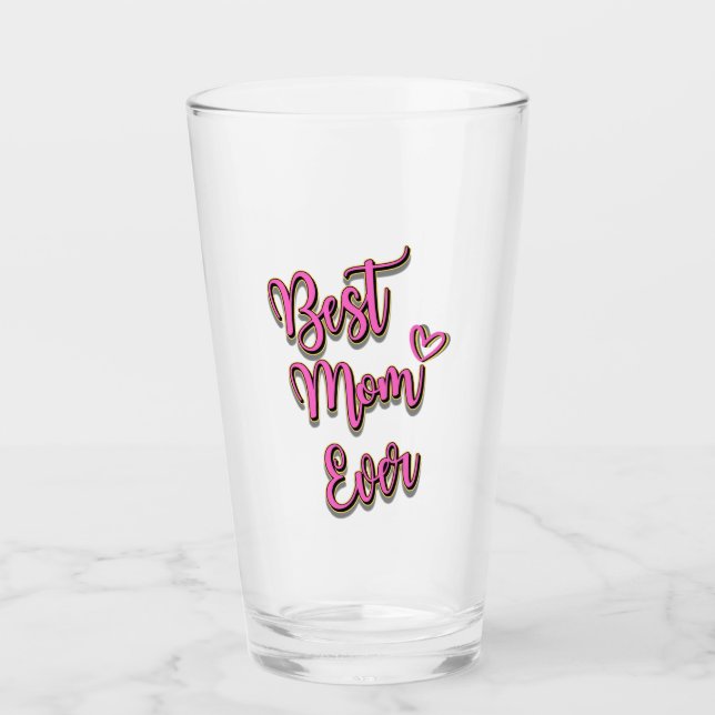 Beste Mama je Geschenkglas Glas (Vorderseite)