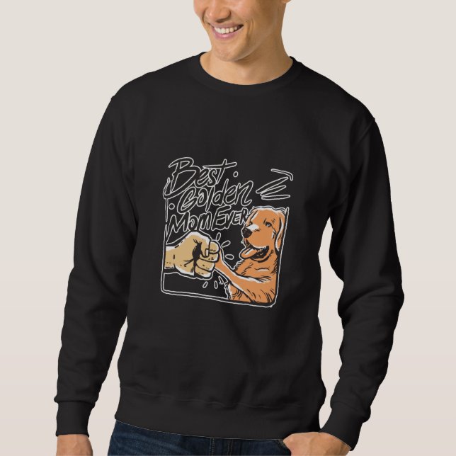 Beste Mama je Golden Retriever Liebe Sweatshirt (Vorderseite)